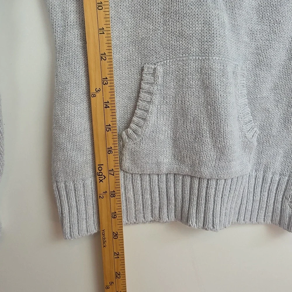 Justice Hooded Sweater Girls Size 10‎ Gray/Blue/Green Sequins Long Sleeves